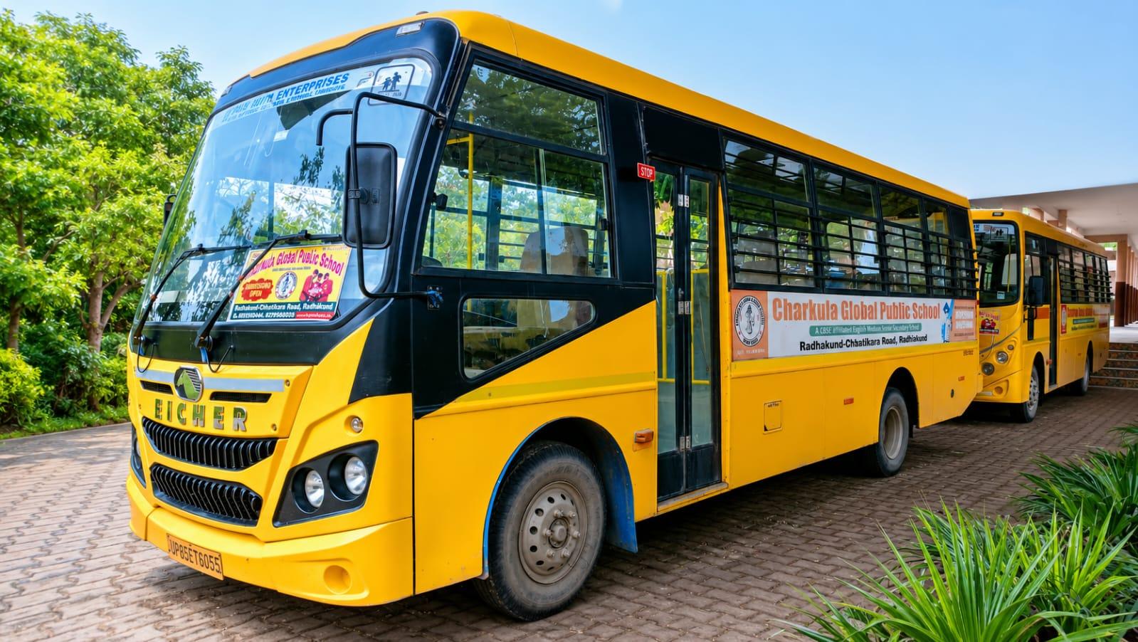 Transport at Charkula Global Public School